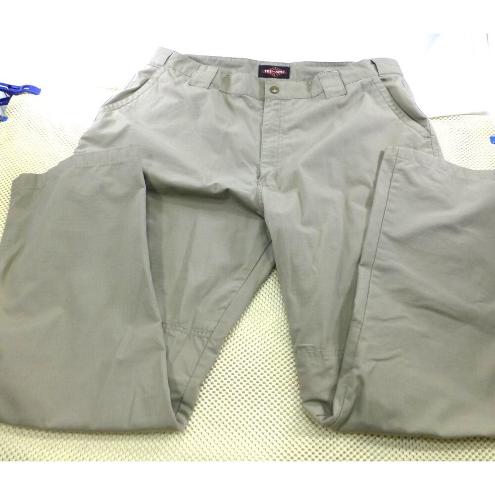 Tru-Spec Tactical Pants Mens 44x33 Khaki Ripstop Cargo Utility Outdoor Workwear